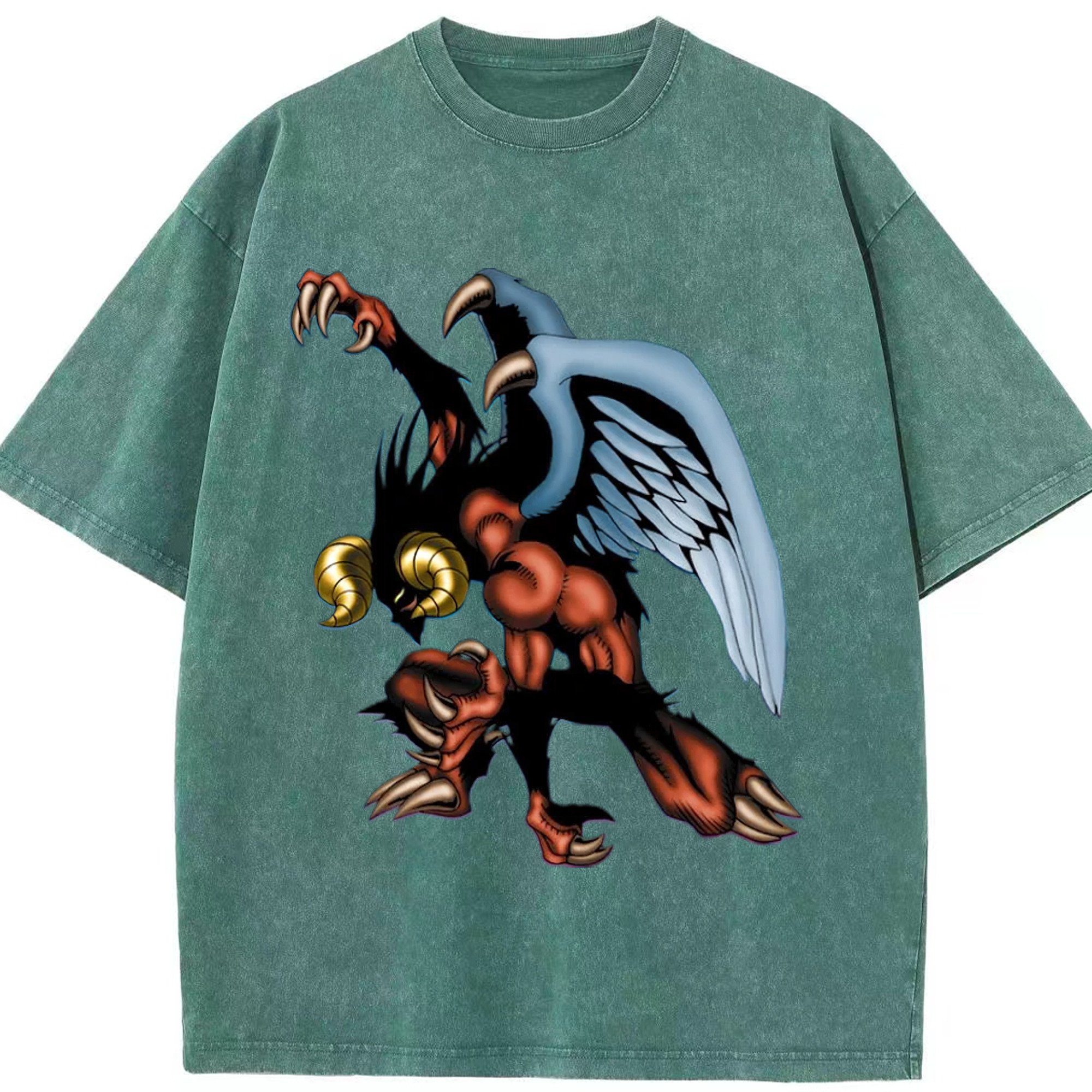 （画像用） 遊☆戯☆王 Yu-Gi-Oh! 綿100% ヴィンテージ風 半袖Tシャツ（フロントプリント）